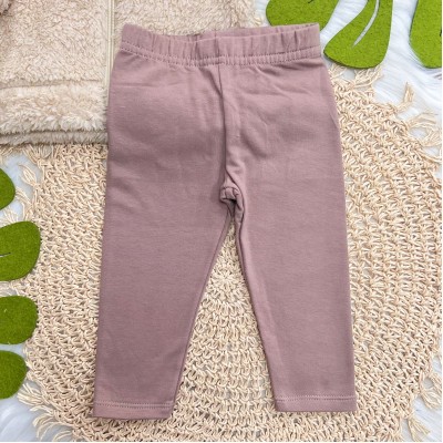 Conj. Jaqueta de Pelinho com Fios Dourados e Calça Legging - Creme e Marrom